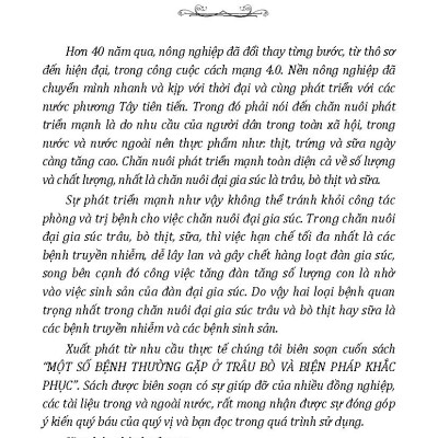 Một Số Bệnh Thường Gặp Ở Trâu Bò Và Biện Pháp Khắc Phục (Tái bản 2025)