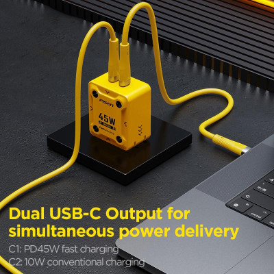 Sạc Nhanh Pisen Quick - Mecha 45W GaNUltra 2C