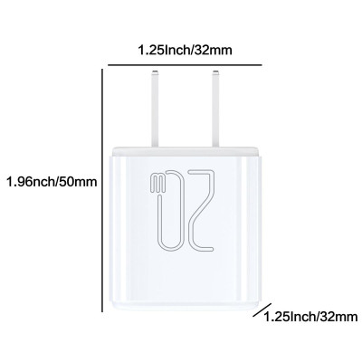 Sạc Nhanh Pisen Quick - Mr White Tiny USB-C 20W - Pisen CC1000