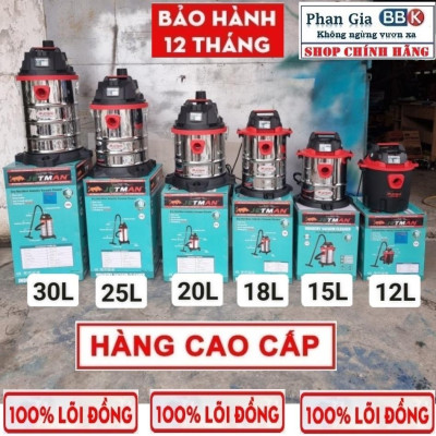 Máy Hút Bụi Cầm Tay JETMAN 12L, Máy Hút Bụi Công Nghiệp 1600W, Hút Bụi Cầm Tay 100% Dây Đồng, Bảo Hành 1 Năm