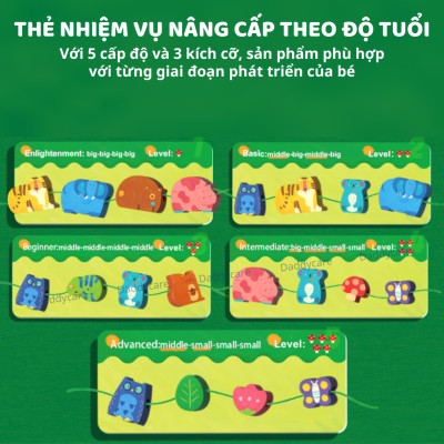 Đồ chơi montessori xâu hạt cho bé phát triển tư duy Logic Mideer Lacing Beads