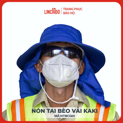 Nón tai bèo chất vải kaki thấm hút mồ hôi có vải che gáy phía sau che nắng tiện lợi mã NTBCG01