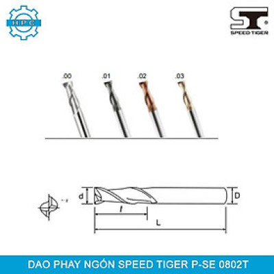 Dao phay vuông Speed Tiger P-SE 0802T