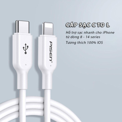 Cáp Sạc Mr White Lightning USB-C 1 m - Pisen CL-PD-1000