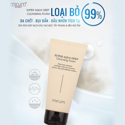 Sữa Rửa Mặt  Mirum Tạo Bọt Làm Sạch Và Giữ Ẩm 120ml