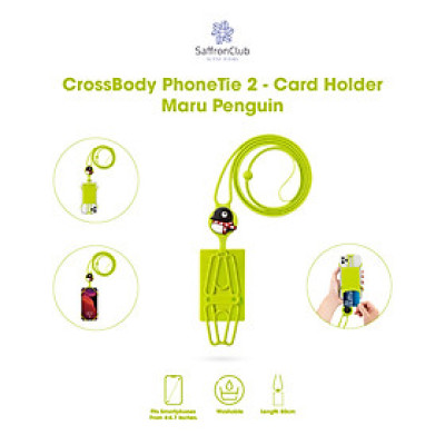 CrossBody PhoneTie 2-Card Holder hàng chính hãng Bone
