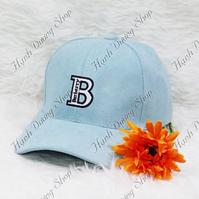  Nón kết nhung thêu chữ B nhung mịn thời trang dành cho cả nam và nữ, có đuôi tăng giảm size