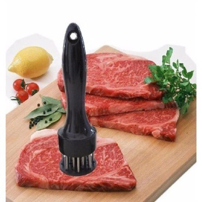 Dụng Cụ Làm Mềm Thịt (20cm x 5cm) - Cây Lăn, Đâm Làm Mềm Thịt Bằng Thép Không Gỉ Búa Lăn Cho Bít Tết GÀ Heo Thịt Bò