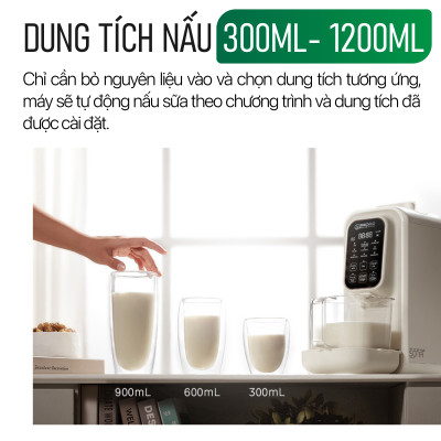 Máy Làm Sữa Hạt Tự Động 2GOOD SONA I8 (1,2 Lít) - Tự Động Nấu, Tự Động Vệ Sinh, Khử Sạch Vi Khuẩn Và Mùi Thực Phẩm- Hàng Chính Hãng