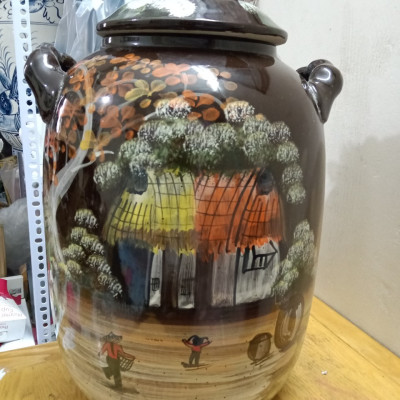 Hũ đựng rượu gạo nem nâu gốm sứ Bát Tràng loại 15L