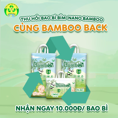COMBO 3 Bịch tã/bỉm QUẦN Nano Bamboo sợi tre M/L/XL/XXL/XXXL (132 Miếng) tiết kiệm 120k kèm quà tặng