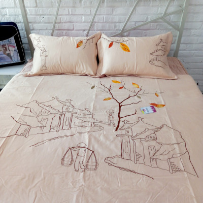 Bộ chăn ga gối cao cấp Sông Hồng UC21 012