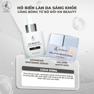 [Mẫu cũ] Bộ 2 sản phẩm Trắng Da Ngừa Nám KN Beauty: Kem dưỡng 10g + Serum 30ml