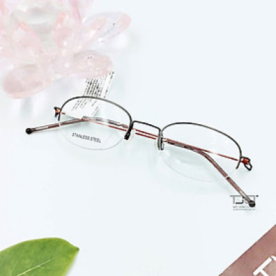 Gọng kính Nữ , thép không gĩ, phom tròng nhỏ, gọng nhuyễn siêu nhẹ