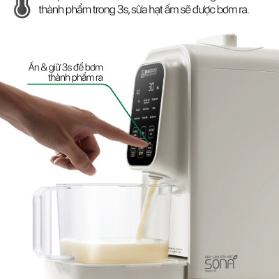 Máy Làm Sữa Hạt Tự Động 2GOOD SONA I8 (1,2 Lít) - Tự Động Nấu, Tự Động Vệ Sinh, Khử Sạch Vi Khuẩn Và Mùi Thực Phẩm- Hàng Chính Hãng