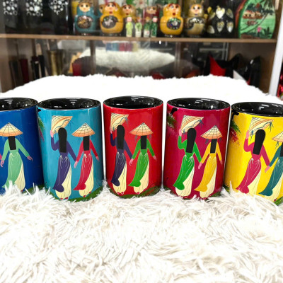 [SƠN MÀI LOẠI 1] Hủ cắm bút sơn mài - Quà Tặng Quà Lưu niệm - Trang trí Decor size 11x7 cm