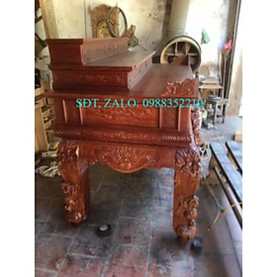 sập thờ tam cấp gỗ mít nam phi chân 20cm