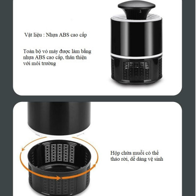 Đèn Bẫy Muỗi, Máy Thu Hút Côn Trùng Bay, Máy Bắt Muỗi Cao Cấp Công Nghệ Đèn LED,Thông Minh - Chuyên Dụng Dùng Nguồn USB- Hàng Chính Hãng MINIIN