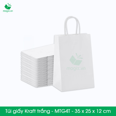 MTG4 MTG4T - 35x25x12 cm - Combo 200 túi giấy Kraft Nhật cao cấp