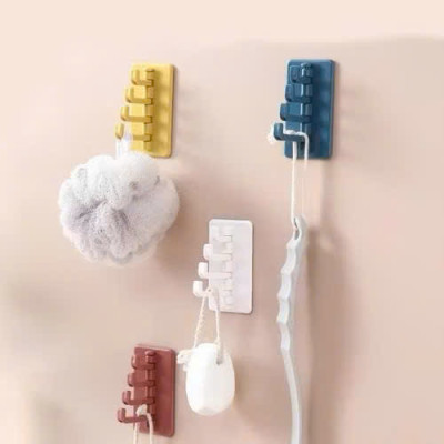 Combo 4 Móc Dán Chữ Nhật Siêu Bền - Móc Nhựa Xoay Đa Năng Dán Tường, Chịu Lực Tố - HÀNG CHÍNH HÃNG MINIIN