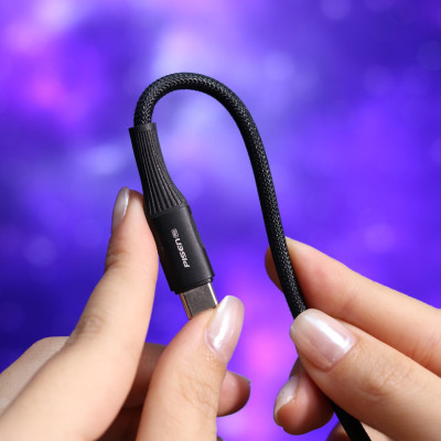 Cáp Sạc Nhanh Thông Minh Tự Ngắt Pisen Pro - Fox Intelligent PowerOff USB-C PD 100W 1.2m