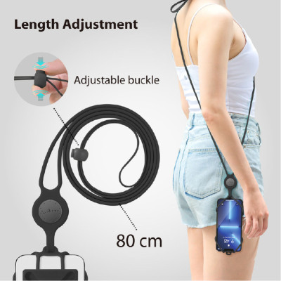 CrossBody PhoneTie 3-Card Holder hàng chính hãng Bone