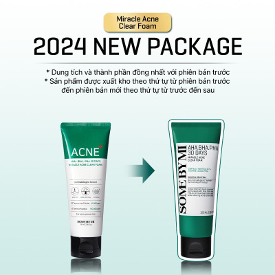 Bộ 2 Sản Phẩm Giảm Mụn Làm Sạch Da Some By Mi AHA-BHA-PHA 30 Days Miracle (Sữa rửa mặt + Toner)