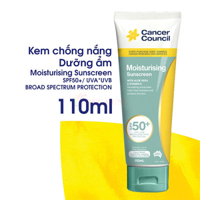 Kem chống nắng khóa ẩm Cancer Council Moisturising Sunscreen SPF50+ - Hàng chính hãng