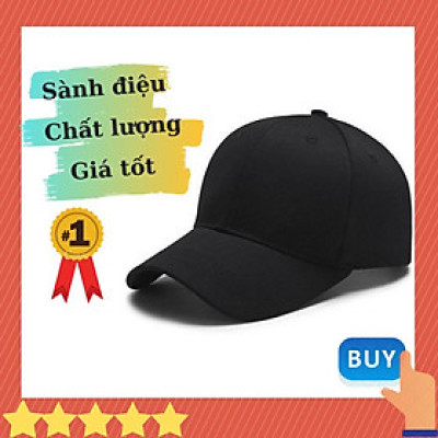 Nón mũ lưỡi trai trơn thời trang nam nữ UNISEX - màu đen trơn - Nón Kết Trơn Nam Nữ Hot Trend