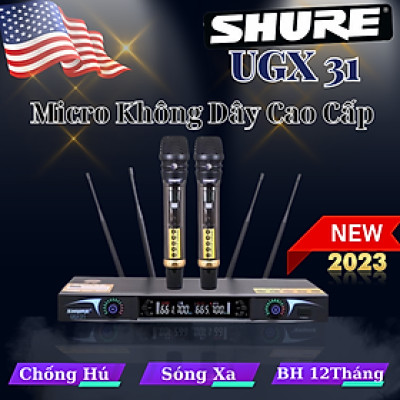 Micro không dây SHURE - Chất Âm Hay - Sóng Xa 150m - Hàng Nhập Khẩu