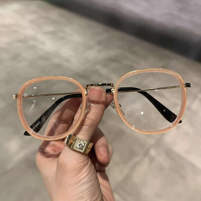 Kính mắt thời trang ulzzang màu hồng mắt tròn nhỏ