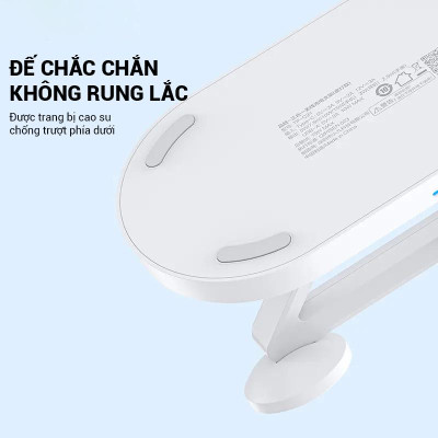 Sạc Không Dây 3 Trong 1 Pisen Pro - Wireless 3-in-1 Night Light - Màu Trắng