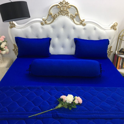 Bộ drap thun Hàn Quốc loại 1 có mền 5 món ( 1 drap + 1 chăn chần bông + 3 áo gối) đủ size