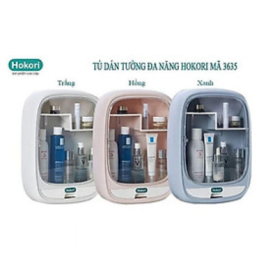 TỦ ĐỰNG MỸ PHẨM, TRANG SỨC, TỦ THUỐC Y TẾ TREO TƯỜNG CHỐNG NƯỚC (TẶNG KÈM MIẾNG DÁN) VIỆT NHẬT HOKORI 3635 - TADAHOME