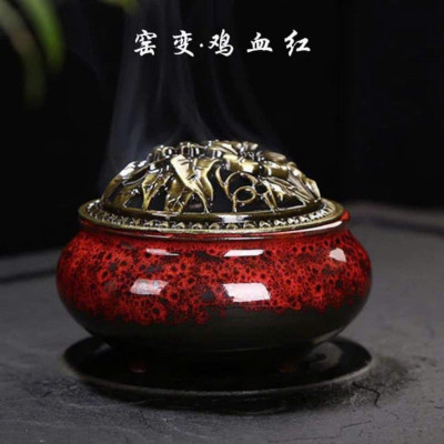Lư sứ xông trầm cao cấp của nhà An Nhiên Việt Nam Multicoloured thánh  hoả trung  trầm Dầu Thơm Phòng Dầu Thơm trung  trầm tượng  gỗ khai  quang