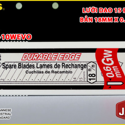 LƯỠI DAO NHIỀU ĐỐT 18mm KDS GB-10WEVO