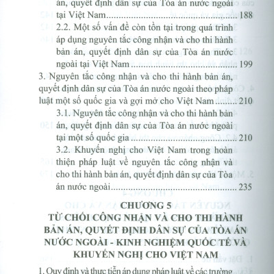 Công Nhận Và Cho Thi Hành Bản Án, Quyết Định Dân Sự Của Toà Án Nước Ngoài Trong Bối Cảnh Toàn Cầu Hoá Và Khuyến Nghị Cho Việt Nam (Sách chuyên khảo) - TS. Nguyễn Thu Thuỷ chủ biên