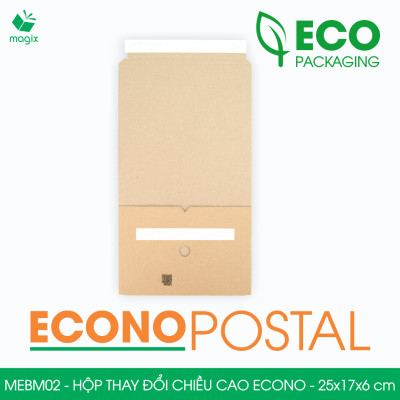 MEBM02 - 25x17x6 cm - 60 hộp carton thay đổi chiều cao siêu tiết kiệm - Hộp đóng sách, hộp gói hàng