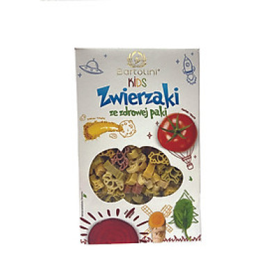 Mì nui rau củ cho bé hình động vật Bartolini 250g