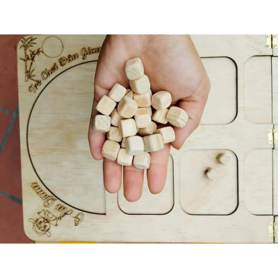Ô Ăn Quan Bằng Gỗ Trò Chơi Dân Gian Bàn Ô Ăn Quan Cờ Ô Quan Gấp Gọn-  Trò Chơi Tuổi Thơ - HÀNG CHÍNH HÃNG MINIIN