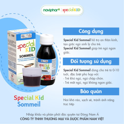 TPBVSK Special Kid Sommeil – Giúp ngủ ngon giấc, ngủ sâu giấc (125ml) [Siro – Nhập khẩu Pháp]