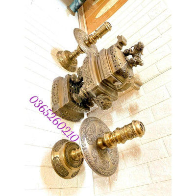 ĐỈNH TAM SỰ 52 CM NẶNG 17 KG  MÀU NÂU CỔ CHẤT LIỆU BẰNG ĐỒNG