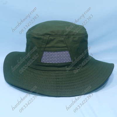 Nón tai bèo nam rộng vành thêu lá cờ Việt Nam, chất liệu vải kaki bền đẹp, bên hông có 2 lỗ thông gió - Hạnh Dương