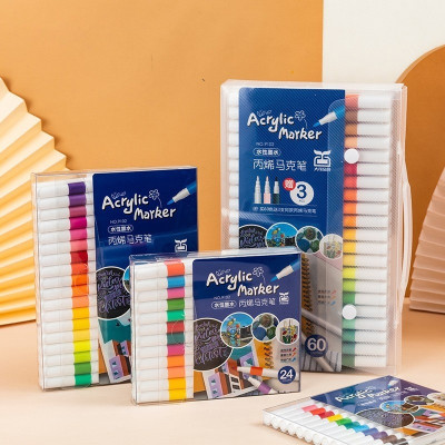 Bộ Bút Màu Acrylic Marker Chống Nước Vẽ Trên Mọi Chất Liệu.