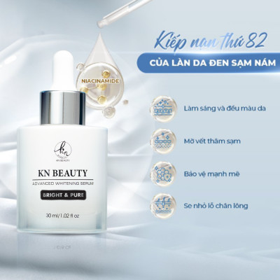 [Mẫu cũ] Bộ 2 sản phẩm Trắng Da Ngừa Nám KN Beauty: Kem dưỡng 10g + Serum 30ml