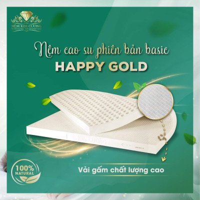Nệm cao su thiên nhiên Kim Cương Happy Gold