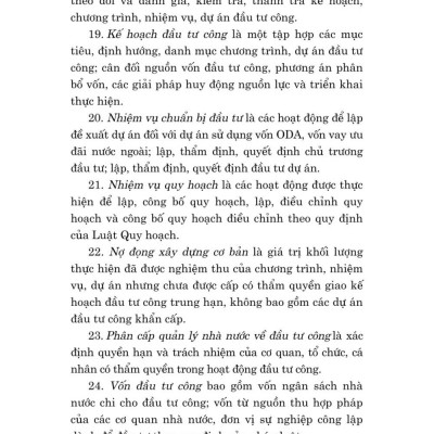 Luật đầu tư công 2024 - bản in 2025