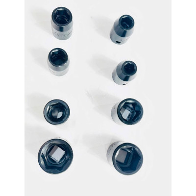 Máy siết bulong 2 búa khí nén hệ 1/2 inch hộp kèm 10 đầu khẩu hãng KAPUSI TOOLS Nhật Bản, lực siết max 1000Nm