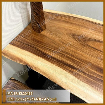 MẶT BÀN ĂN DÀI 1.2M GỖ NGUYÊN TẤM ME TÂY TỰ NHIÊN HIỆN ĐẠI - KL20435