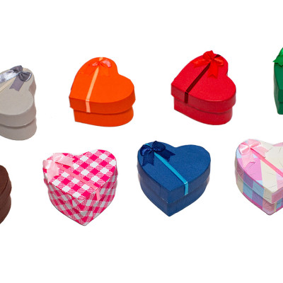 10 Hộp quà Tim (Nhí) TI038 - 5 x 3 cm - Giao màu ngẫu nhiên
